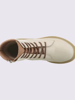 Bottines à lacets cuir nappa de vache