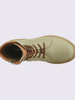 Bottines à lacets cuir nappa de vache