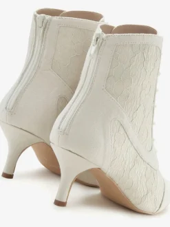 Bottines à lacets détails en dentelle tendance