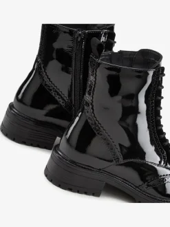 Bottines à lacets en cuir doux