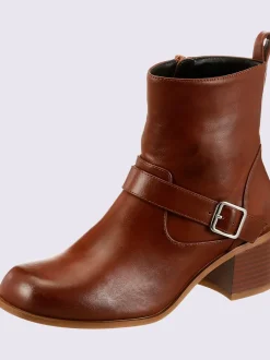 Bottines matière synthétique imitation nappa