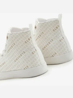 Bottines sneakers montantes avec logo imprimé tendance