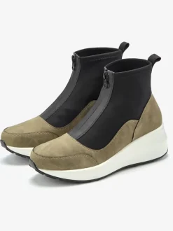 Bottines talon compensé intérieur raffiné