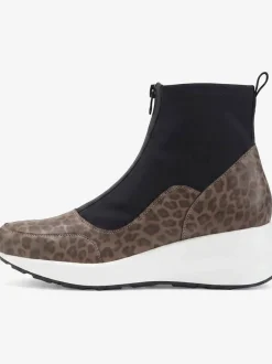 Bottines talon compensé intérieur raffiné