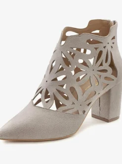 Bottines à talon haut bottines avec découpes féminines