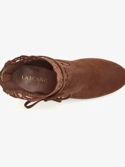 Bottines à talon haut empiècement en dentelle féminin et élégant