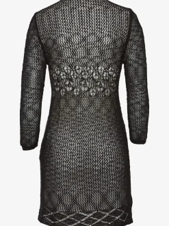 Cardigan ajouré à manches 3/4 en tricot doux