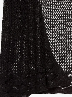 Cardigan ajouré à manches 3/4 en tricot doux