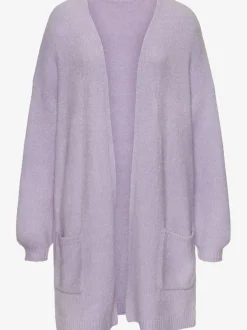 Cardigan ample en tricot doux avec bords-côtes confortables