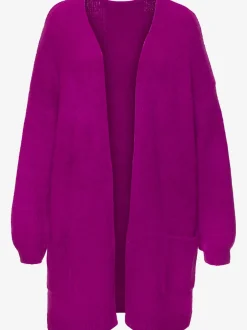Cardigan ample en tricot doux avec bords-côtes confortables