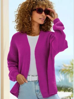 Cardigan ample en tricot à manches longues confortables