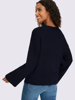 Cardigan en tricot doux col en V avec boutons