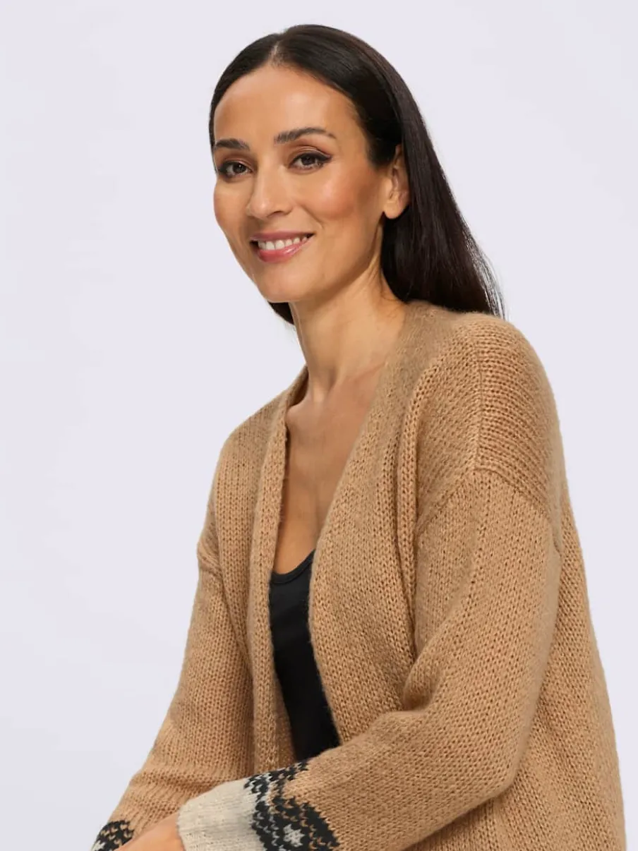 Cardigan motif jacquard tendance