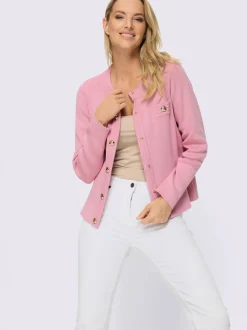 Cardigan à patte de boutonnage avec fausses poches décoratives