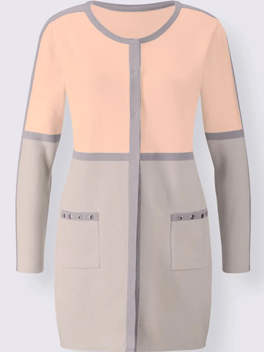 Cardigans avec rayures verticales et horizontales raffinées