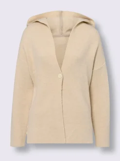 Cardigans doux avec capuche et boutons fantaisie classiques