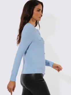 Cardigans en coton modal avec petites pierres brillantes