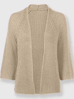 Cardigans en tricot à encolure en V manches 3/4