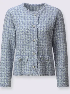 Cardigans tricotés avec boutons et poches en coton