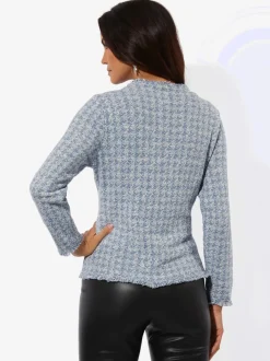 Cardigans tricotés avec boutons et poches en coton