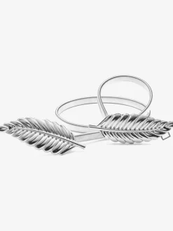Ceinture décorative fine et extensible avec boucle plume tendance