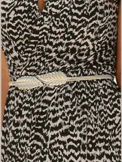 Ceinture décorative fine et extensible avec boucle plume tendance