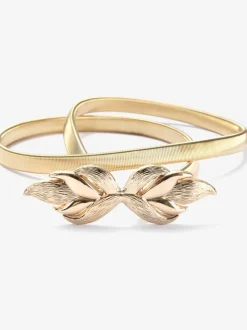 Ceinture décorative fine et extensible avec boucle plume tendance