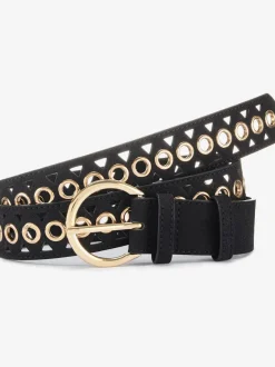 Ceinture hanches ceinture en imitation cuir avec découpes tendance et détails couleur or