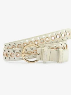 Ceinture hanches ceinture en imitation cuir avec découpes tendance et détails couleur or