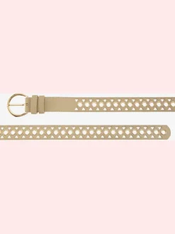 Ceinture hanches ceinture en imitation cuir avec découpes tendance et détails couleur or