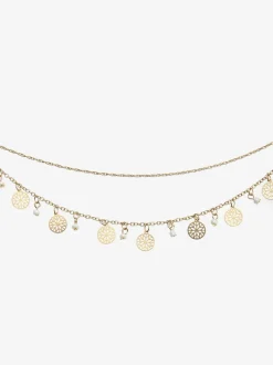 Chaîne de cheville à deux rangées avec petits pendentifs