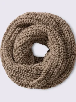Écharpe tube en tricot chiné avec fil brillant