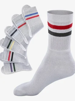 Chaussettes de sport à rayures sous les bords-côtes
