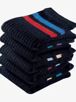 Chaussettes de sport à rayures sous les bords-côtes