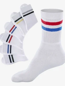 Chaussettes de sport à rayures sous les bords-côtes