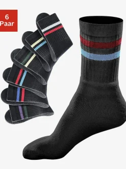 Chaussettes de sport à rayures sous les bords-côtes
