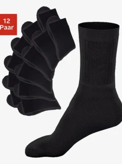 Chaussettes de tennis chaussettes de sport unies avec tige côtelée
