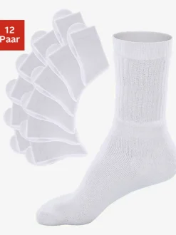 Chaussettes de tennis chaussettes de sport unies avec tige côtelée