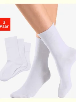 Chaussettes lot de 3 paires de socquettes, adaptées aux diabétiques