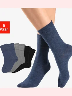 Chaussettes 6 paires de socquettes, idéales pour les diabétiques