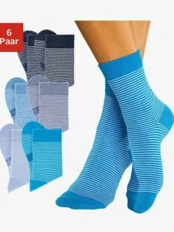 Chaussettes pour femme au design rayé tendance