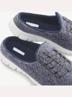 Chaussons sneakers à enfiler, légèrement chinées