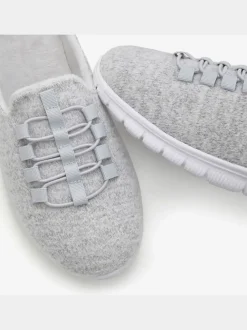 Chaussons sneakers à enfiler, légèrement chinées