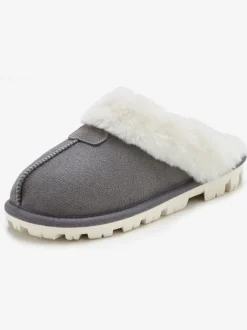 Chaussons très chaudes, imitation fourrure douce