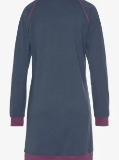 Chemise de nuit avec bords-côtes en fils teintés couleur fluo