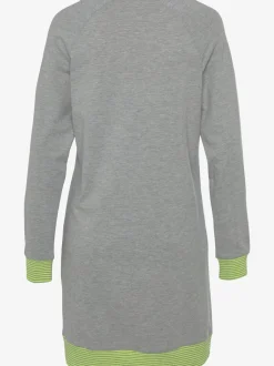 Chemise de nuit avec bords-côtes en fils teintés couleur fluo