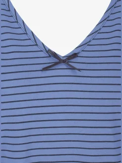 Chemise de nuit coupe courte et rayures tendance