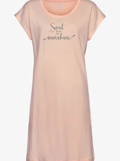 Chemise de nuit courte avec imprimé devant