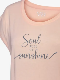 Chemise de nuit courte avec imprimé devant