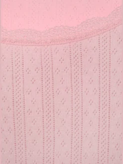 Chemise de nuit courte fantaisie en tricot ajouré